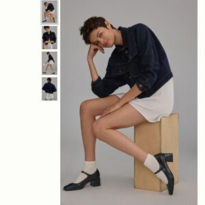 Anthropologie Pilcro Cropped Cotton and Lyocell Blend Utility Denim Jacket